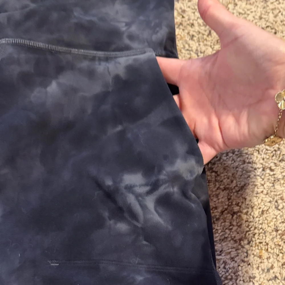 lululemon athletica Kids Black Tie-Dye Leggings